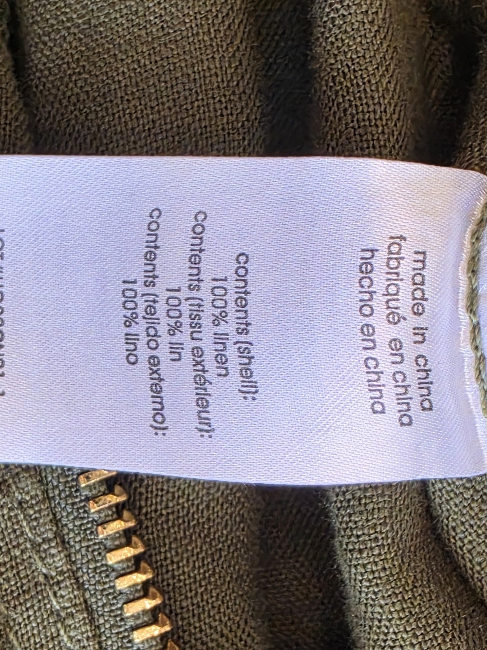 WeWoreWhat Olive Green Linen Utility Jumpsuit with Gold Hardware Size S - Picture 8 of 11
